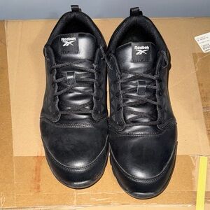 Steel Toed Reebok Men's Black Athletic Sneakers